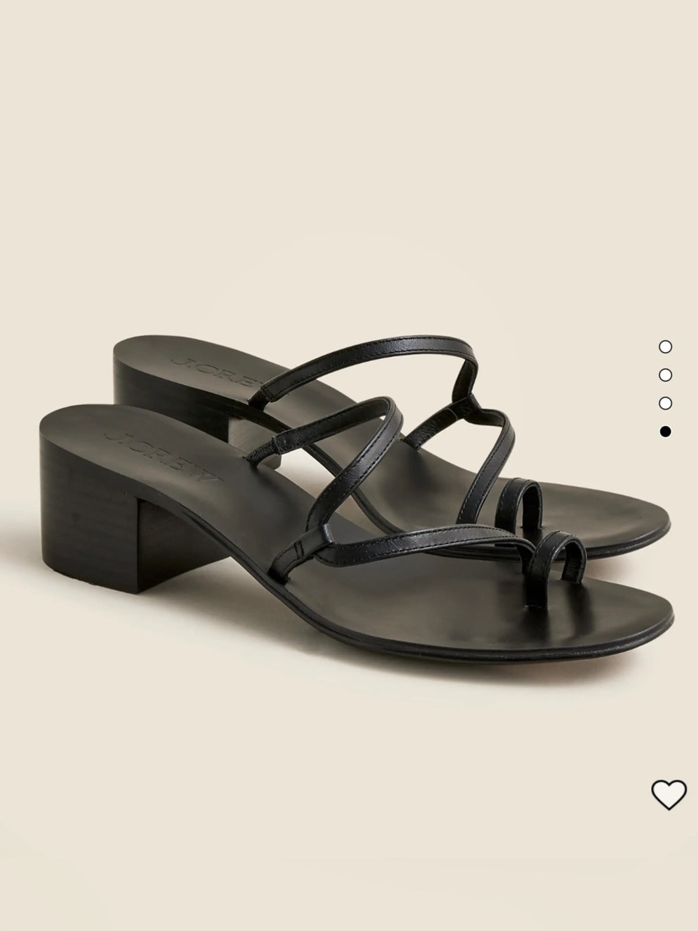 J. Crew Ring block heel sandals in leather